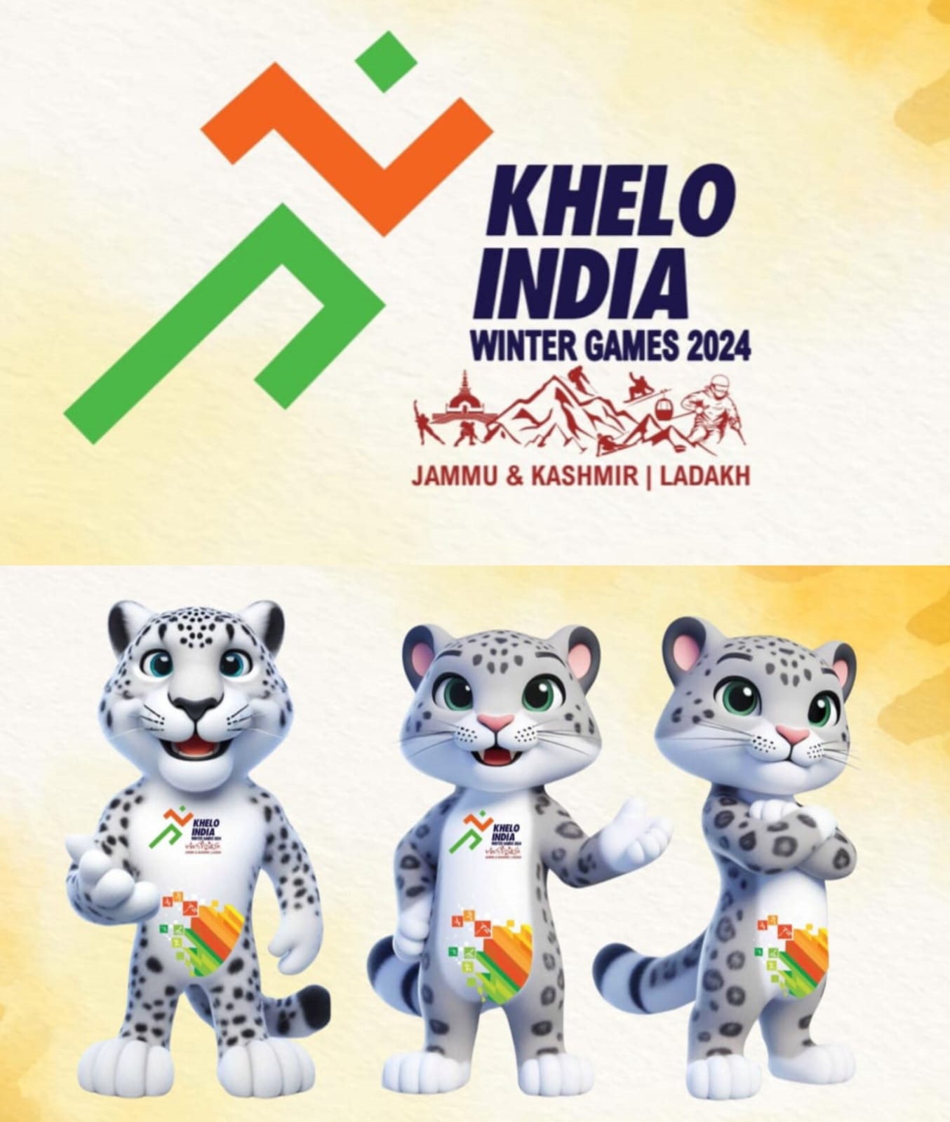 Logo and Mascot for Khelo India Winter Games 2024 Launched Kashmir