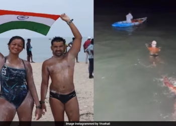 Bengaluru Couple Swims From Sri Lanka to India in 11 Hours via Ram Setu Route, Creates History